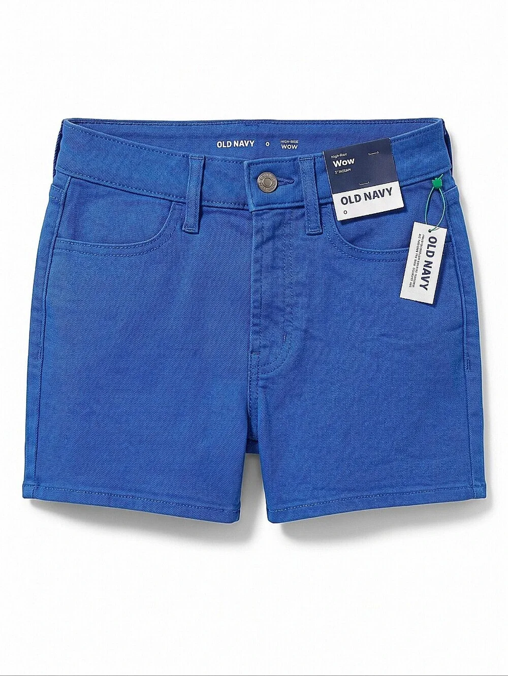 NWT! Old Navy WOW Women's Bright Blue High-Rise Denim Shorts